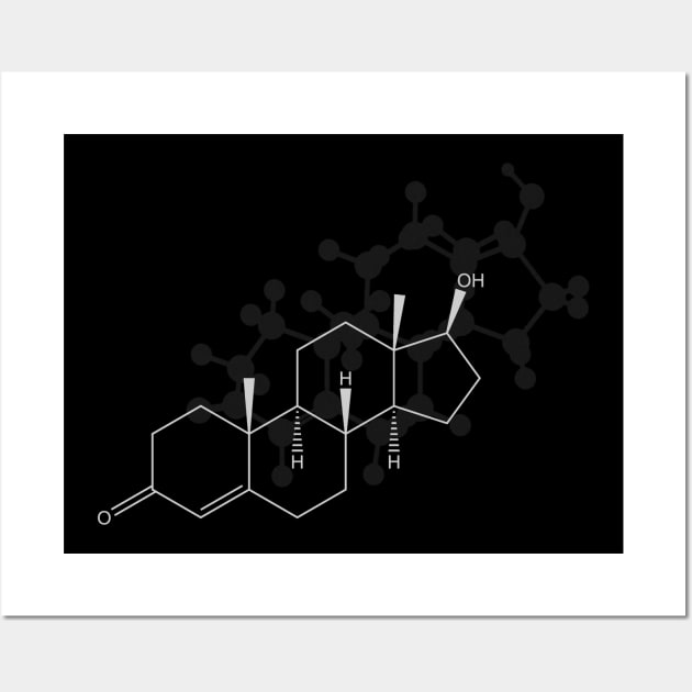 Testosterone Molecule Wall Art by ChemECool